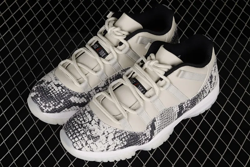 All categories Air Jordan Jordan series basketball shoes Air Jordan 11 F version Air Jordan 11 Low SE "Snakeskin" AJ11 Joe 11 white snake pattern first layer genuine carbon CD6846-002